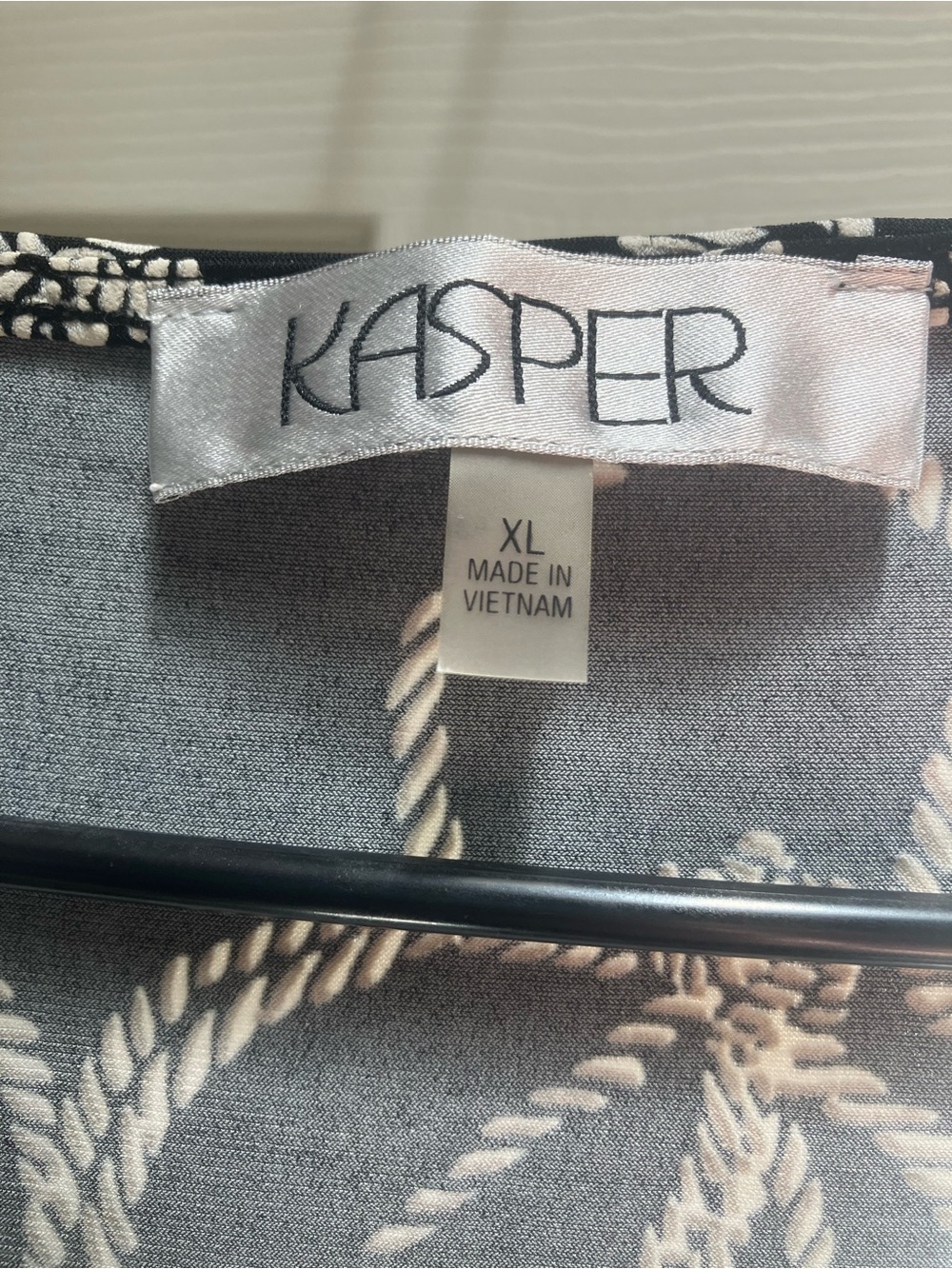 Kasper Black Rope-Print Sleeveless Camisole - Picture 3 of 3